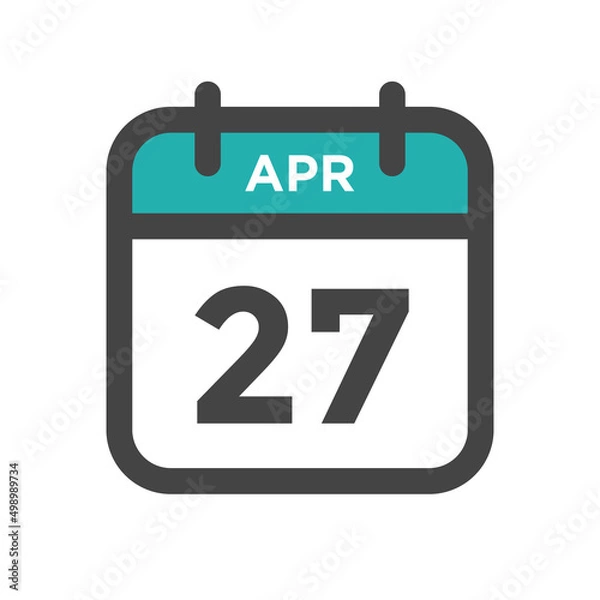 Obraz April 27 Calendar Day or Calender Date for Deadline or Appointment