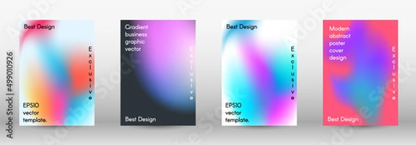 Fototapeta Set for liquid on colorful background. Futuristic vector illustration.