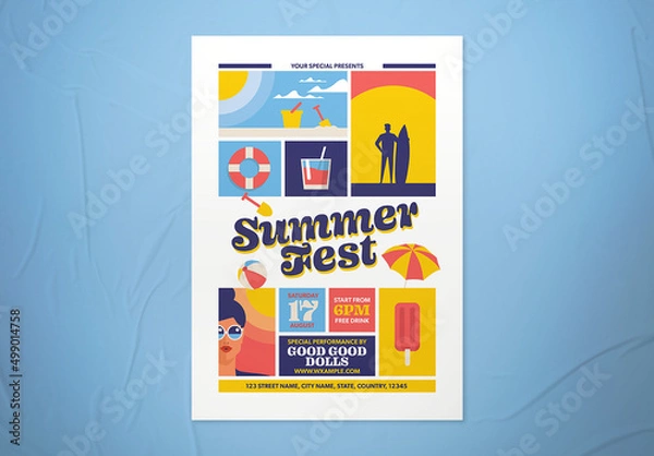 Obraz Summer Fest Flyer