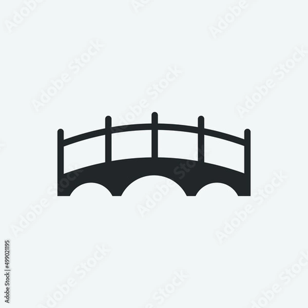 Obraz  Bridge vector icon illustration sign