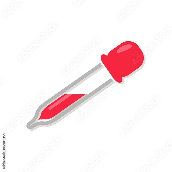 Obraz vector illustration of a laboratory sample dropper pipette icon.