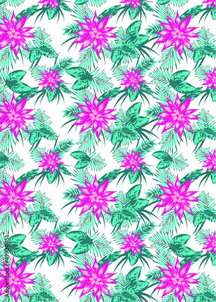 Obraz ボタニカル柄総柄