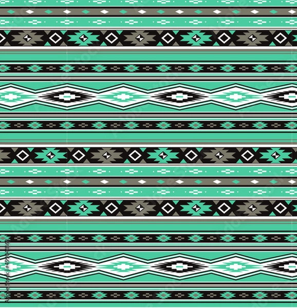 Fototapeta オルテガ柄総柄グリーン系