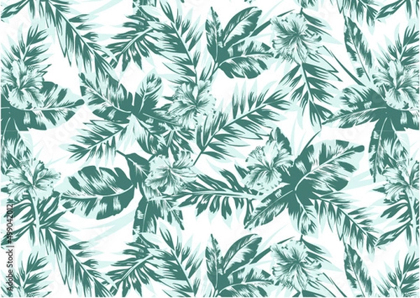 Fototapeta リーフ柄総柄