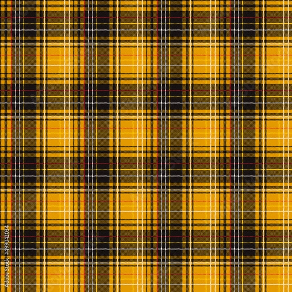 Fototapeta チェック柄イエロー系