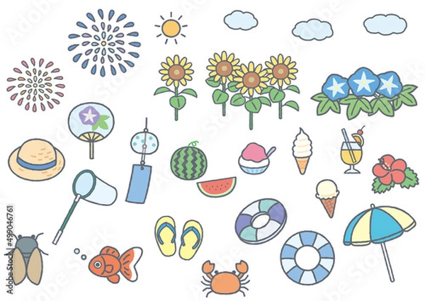 Obraz 夏のイラスト