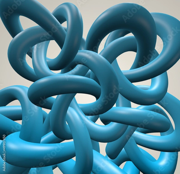 Obraz Torus Knot background.Gordian Knot
