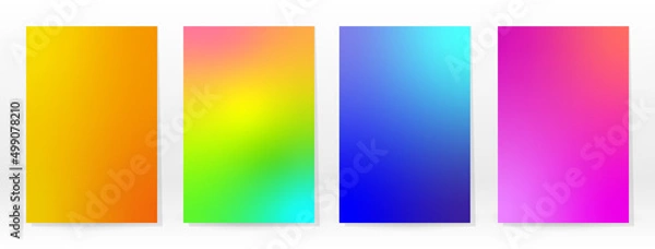 Fototapeta Minimal Poster. Pastel Soft. Rainbow Gradient Set.