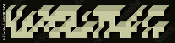 Fototapeta Implementation of Edward Zajec’s “Il Cubo” from 1971. Essentially a Truchet tile set of 8 tiles and rules for placement art illustration