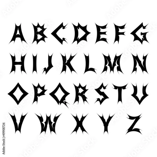 Obraz Alfabet czcionki