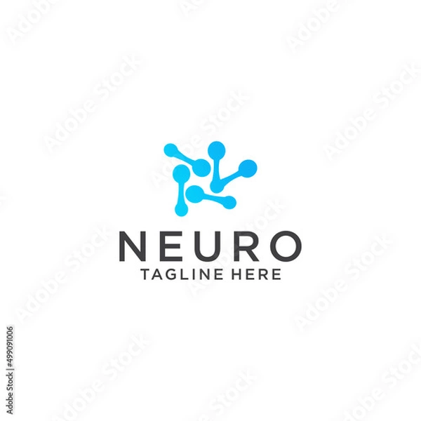 Fototapeta Neuro logo icon design vector template