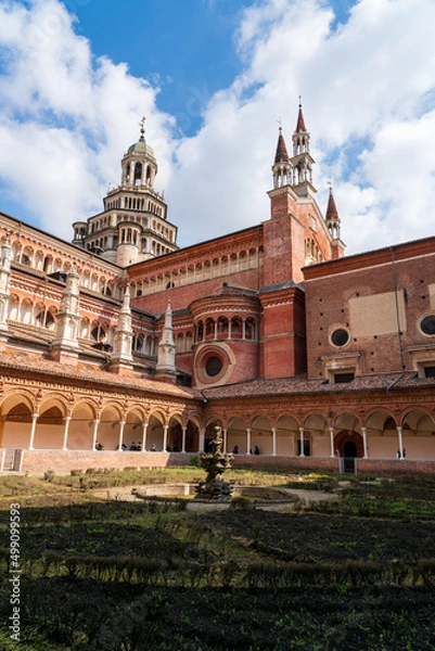 Fototapeta Certosa di Pavia secret view on this amazing architecture 