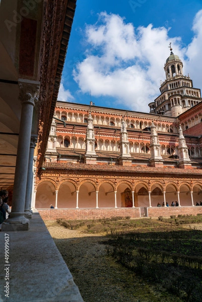 Fototapeta Certosa di Pavia secret view on this amazing architecture 