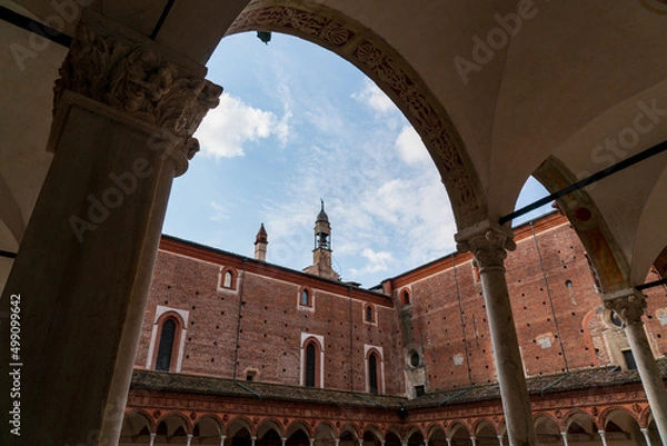 Fototapeta Certosa di Pavia secret view on this amazing architecture 