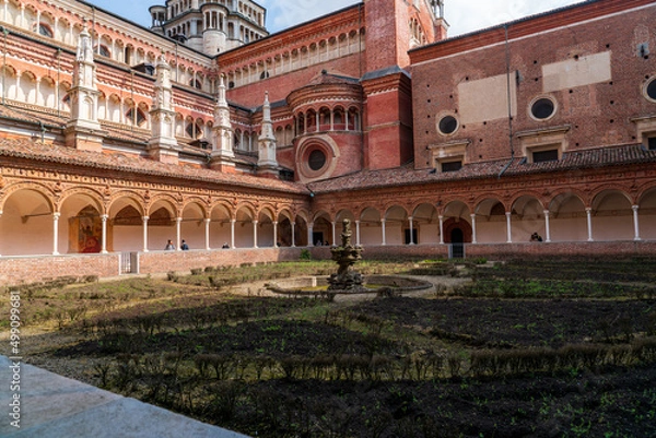 Fototapeta Certosa di Pavia secret view on this amazing architecture 