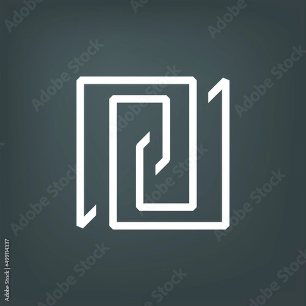 Obraz Abstract tech logo for branding identity. Vector image.