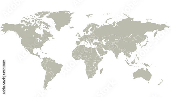 Obraz World map. Color vector modern.	
