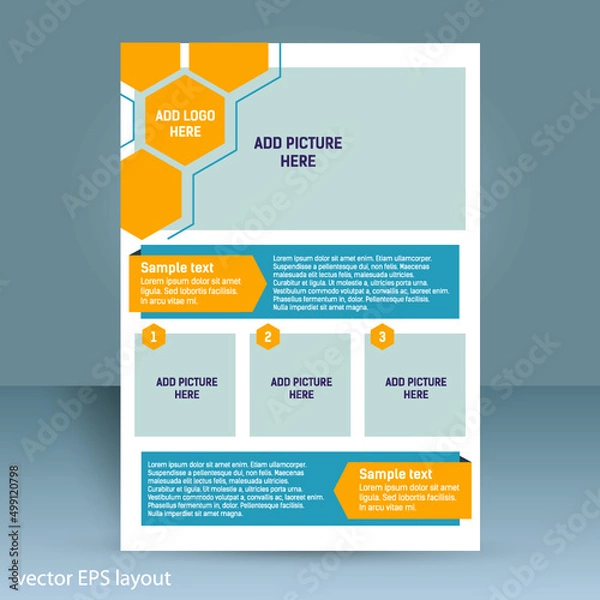 Obraz Modern graphic template with white background	
