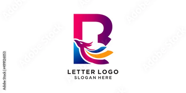 Obraz b logo with modern concept premium vector