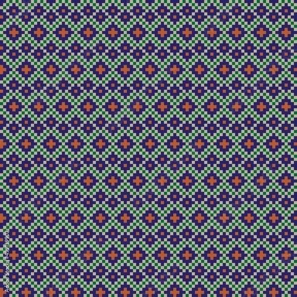 Fototapeta Argyle Fair Isle Seamless Pattern Design
