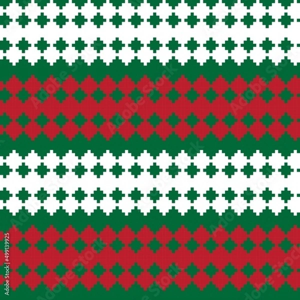 Fototapeta Argyle Fair Isle Seamless Pattern Design