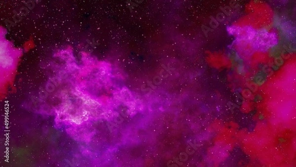 Fototapeta purple nebula and cosmic dust in deep space
