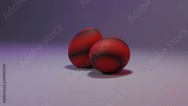 Obraz red easter egg