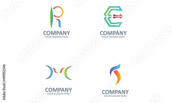 Fototapeta Unique-set-of-REMT-Business-logo-design