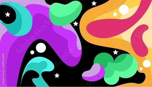 Fototapeta Colorful abstract background vector design with psychedelic style