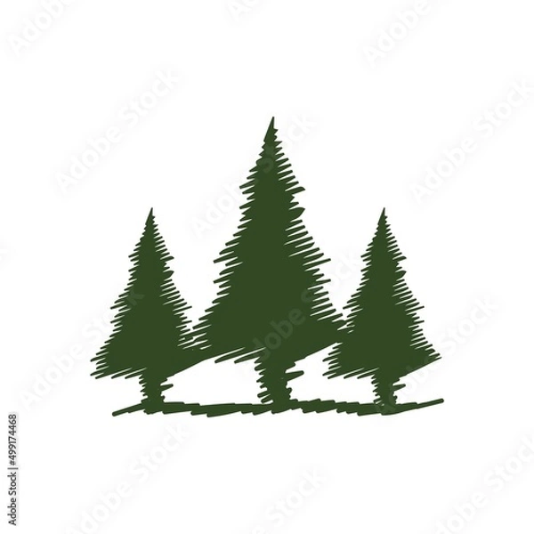 Obraz christmas tree isolated