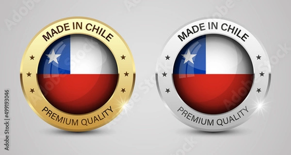 Fototapeta Made in Chile graphics and labels set.