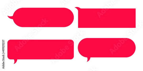 Fototapeta Speech Bubble set. Talk bubble. Cloud speech bubbles collection. Vector Design