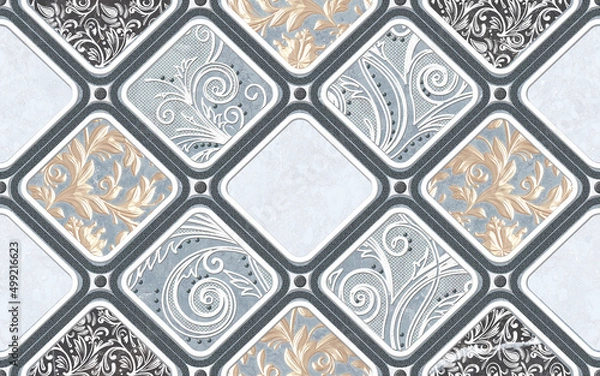 Fototapeta Digital wallpaper background tile design