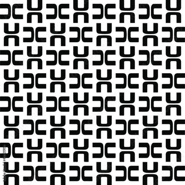 Fototapeta Seamless vector pattern in geometric ornamental style. black and white pattern.Design element for prints, backgrounds, template, web pages and textile pattern. Geometric art.
