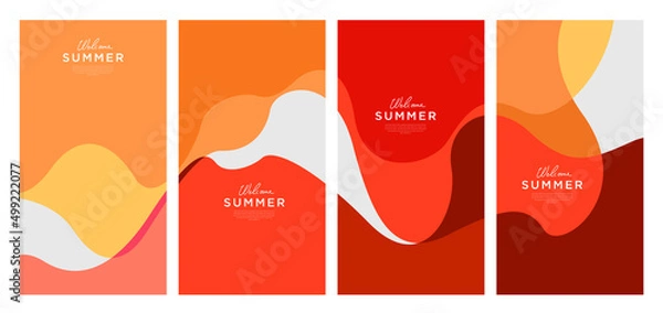Fototapeta Vector Colorful liquid and fluid background for summer collection