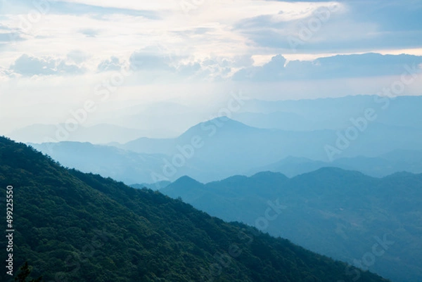 Fototapeta view from the top of mountain