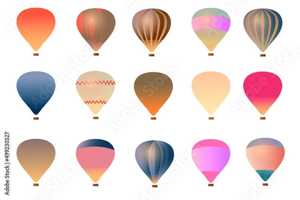 Obraz Vector image, a set of balloons isolated on a white background