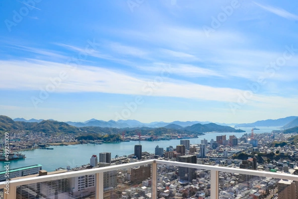 Obraz 尾道城跡地の千光寺公園視点場からの風景