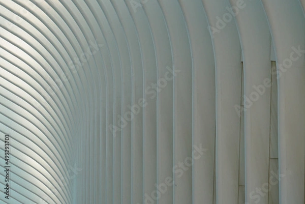 Fototapeta Abstract architectural background with white beams