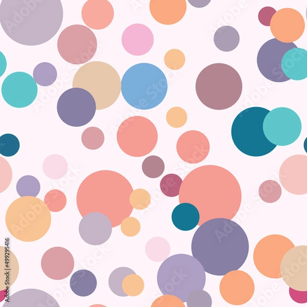 Obraz Pastel pattern with dots, colorful repeat tile, vector background