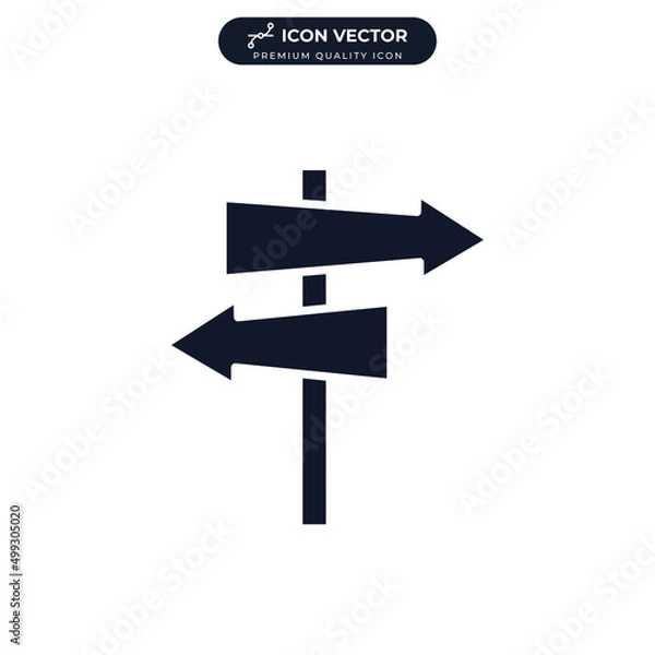 Fototapeta direction sign icon symbol template for graphic and web design collection logo vector illustration