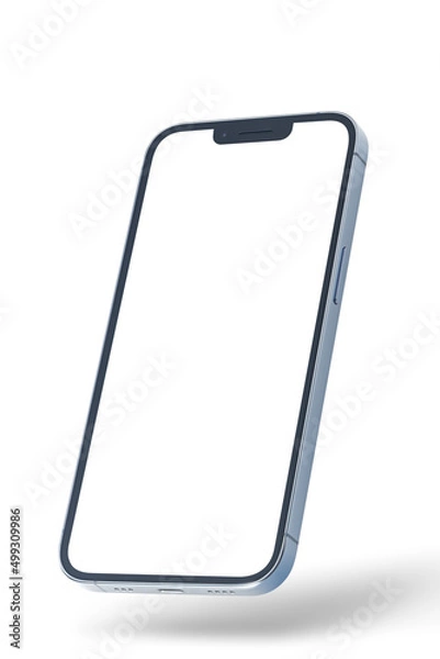 Obraz Smartphone screen mockup. Mobile UI application template. Cellphone frame with blank display isolated templates.