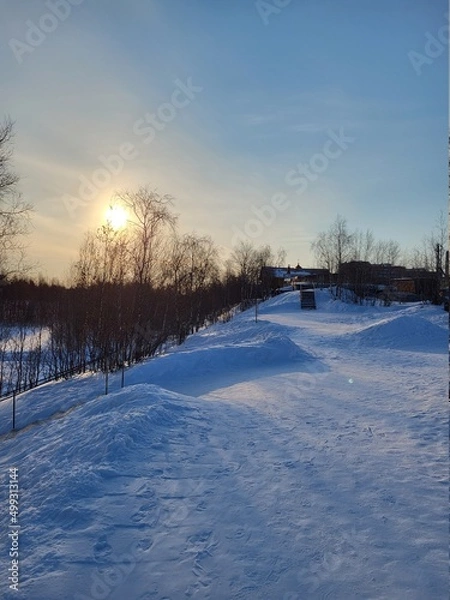 Obraz winter landscape with snow