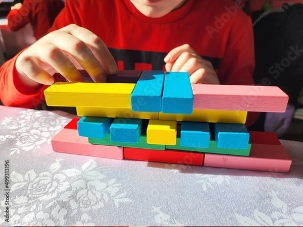 Obraz playing with blocks