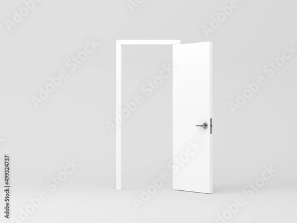Obraz Open Door in light studio, 3d rendering