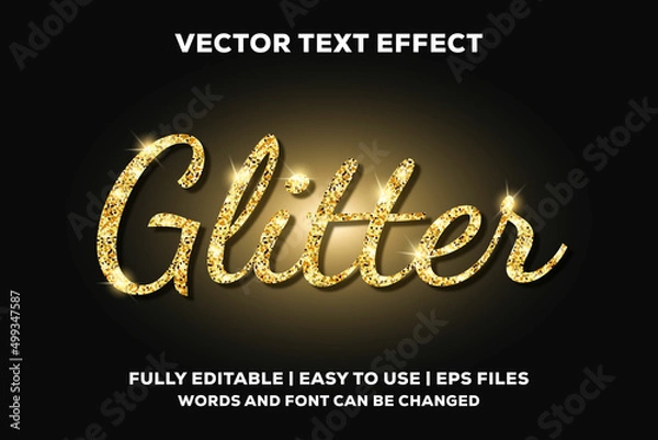 Obraz gold glitter text effect