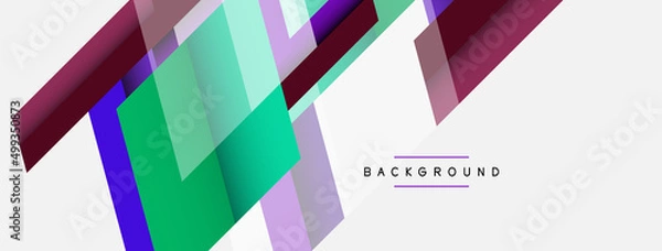 Fototapeta Vector background. Abstract overlapping color lines design with shadow effects. Illustration for wallpaper banner background or landing page