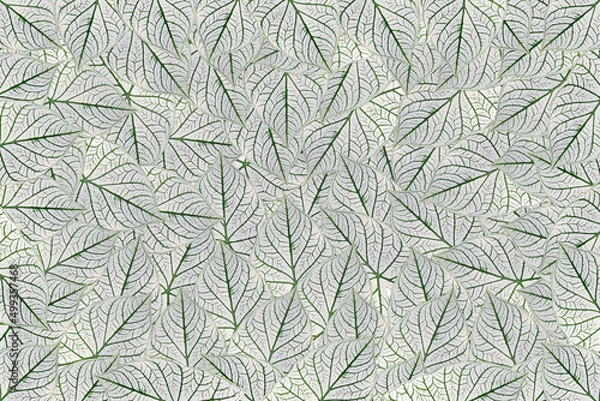 Obraz gray leaves stacked in the background.
