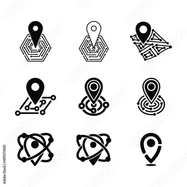 Obraz pin map vector