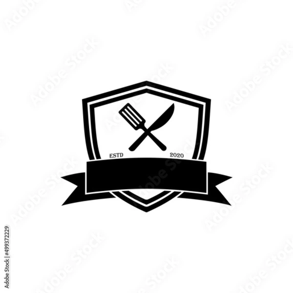 Obraz black and white shield